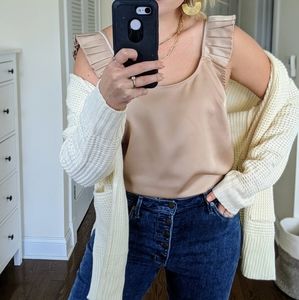 Cozy beige knit cardigan